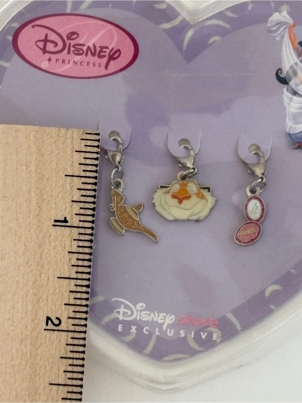 Disney Princess Jasmine Charm Set - Purple Display with Gold & Pink Charms
